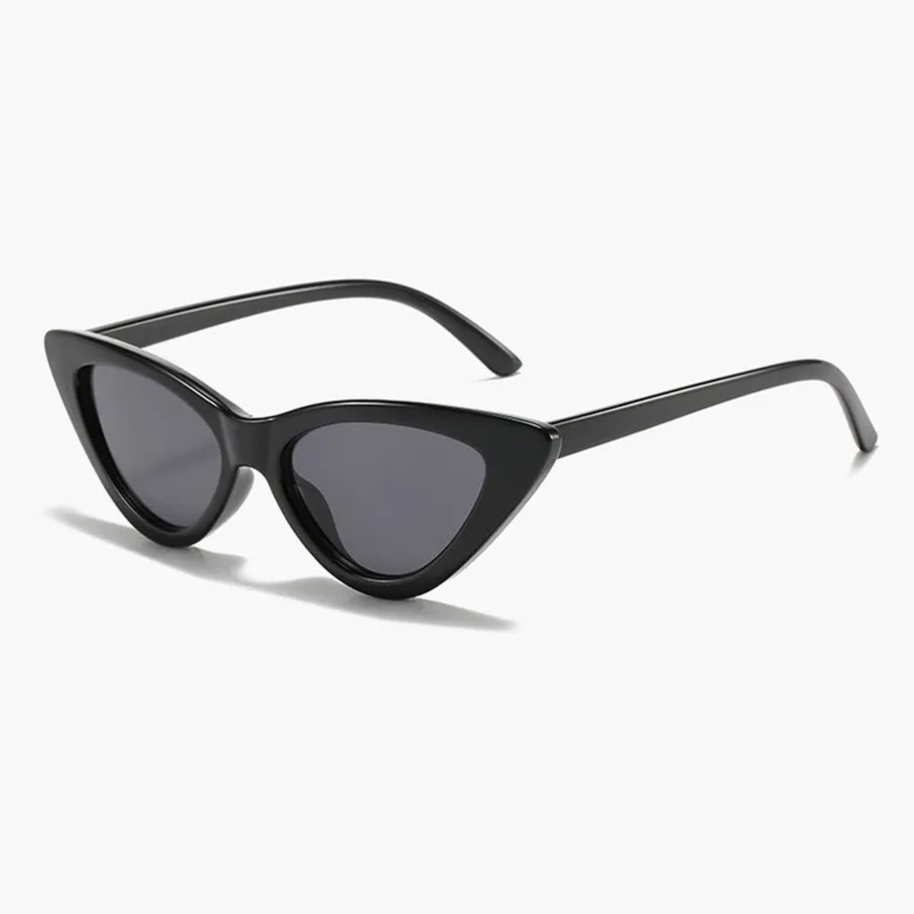 Retro cat eye black fashion sunglasses - Picture 2 of 5